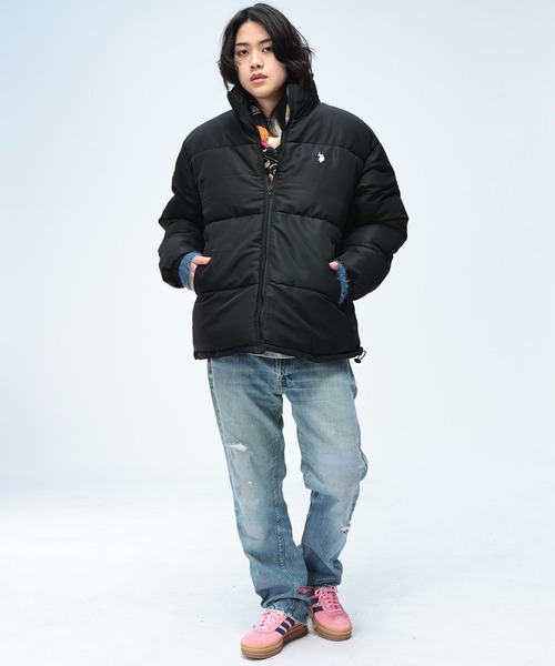 U.S. POLO ASSN.(ユーエスポロアッスン)の「U.S. POLO ASSN. (ユーエスポロアッスン) ワンポイント フルジップ 中綿ジャケット(ダウンジャケット/コート・メンズ・ブラック/アイボリー/ベージュ・M/L/LL)」の7枚目の写真