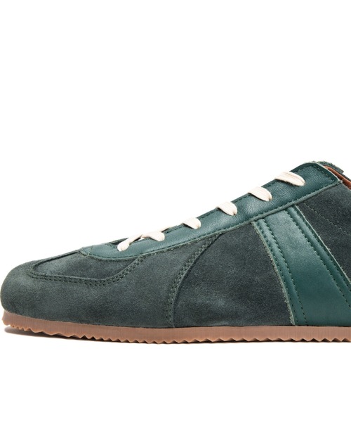 REPRODUCTION OF FOUND（リプロダクションオブファウンド）の「REPRODUCTION OF FOUND (リプロダクション オブ ファウンド) GERMAN MILITARY TRAINER ジャーマントレーナー 1714S ロープロファイルスニーカー 薄底（スニーカー・メンズ・ダークグリーン・42/43）」の3枚目の写真