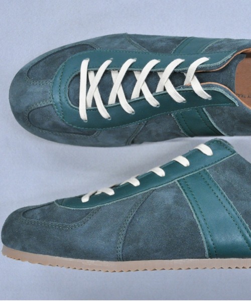 REPRODUCTION OF FOUND（リプロダクションオブファウンド）の「REPRODUCTION OF FOUND (リプロダクション オブ ファウンド) GERMAN MILITARY TRAINER ジャーマントレーナー 1714S ロープロファイルスニーカー 薄底（スニーカー・メンズ・ダークグリーン・42/43）」の4枚目の写真