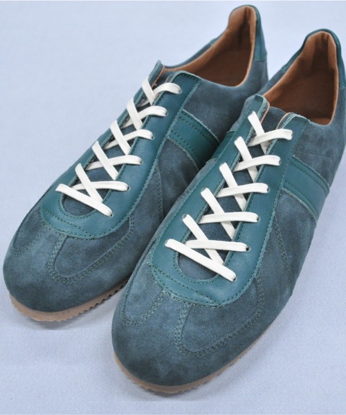 REPRODUCTION OF FOUND（リプロダクションオブファウンド）の「REPRODUCTION OF FOUND (リプロダクション オブ ファウンド) GERMAN MILITARY TRAINER ジャーマントレーナー 1714S ロープロファイルスニーカー 薄底（スニーカー・メンズ・ダークグリーン・42/43）」の5枚目の写真