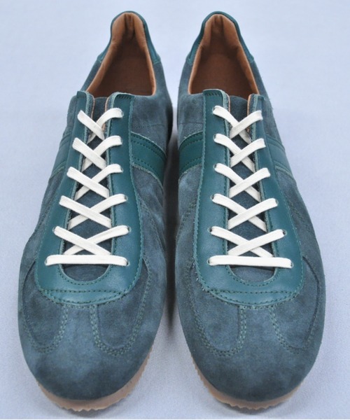 REPRODUCTION OF FOUND（リプロダクションオブファウンド）の「REPRODUCTION OF FOUND (リプロダクション オブ ファウンド) GERMAN MILITARY TRAINER ジャーマントレーナー 1714S ロープロファイルスニーカー 薄底（スニーカー・メンズ・ダークグリーン・42/43）」の6枚目の写真