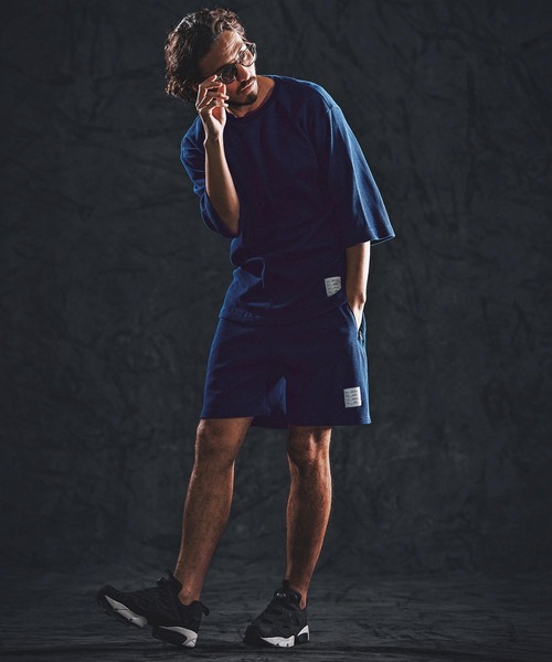 wjk reluxe（ダブルジェーケーリラックス）の「mt10161-indigo waffle SS cut sew カットソー(WR26S-05)（Tシャツ/カットソー・メンズ・ワンウォッシュ/インディゴブルー/ライトインディゴブルー・L/M/S）」の8枚目の写真