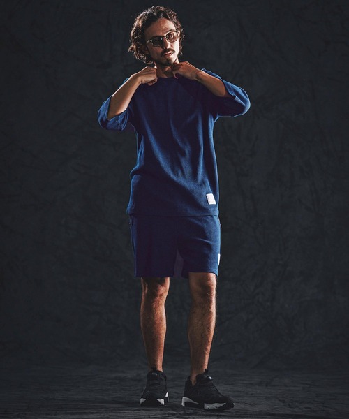 wjk reluxe（ダブルジェーケーリラックス）の「mt10161-indigo waffle SS cut sew カットソー(WR26S-05)（Tシャツ/カットソー・メンズ・ワンウォッシュ/インディゴブルー/ライトインディゴブルー・L/M/S）」の9枚目の写真