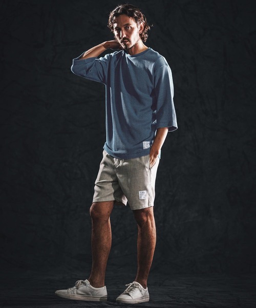 wjk reluxe（ダブルジェーケーリラックス）の「mt10161-indigo waffle SS cut sew カットソー(WR26S-05)（Tシャツ/カットソー・メンズ・ワンウォッシュ/インディゴブルー/ライトインディゴブルー・L/M/S）」の13枚目の写真