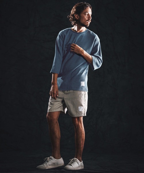 wjk reluxe（ダブルジェーケーリラックス）の「mt10161-indigo waffle SS cut sew カットソー(WR26S-05)（Tシャツ/カットソー・メンズ・ワンウォッシュ/インディゴブルー/ライトインディゴブルー・L/M/S）」の14枚目の写真