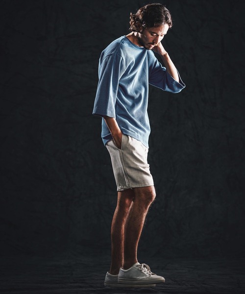 wjk reluxe（ダブルジェーケーリラックス）の「mt10161-indigo waffle SS cut sew カットソー(WR26S-05)（Tシャツ/カットソー・メンズ・ワンウォッシュ/インディゴブルー/ライトインディゴブルー・L/M/S）」の15枚目の写真
