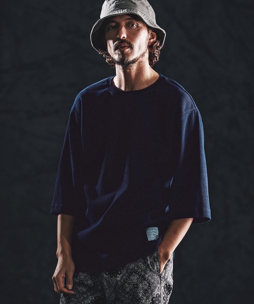 wjk reluxe（ダブルジェーケーリラックス）の「mt10161-indigo waffle SS cut sew カットソー(WR26S-05)（Tシャツ/カットソー・メンズ・ワンウォッシュ/インディゴブルー/ライトインディゴブルー・L/M/S）」の18枚目の写真