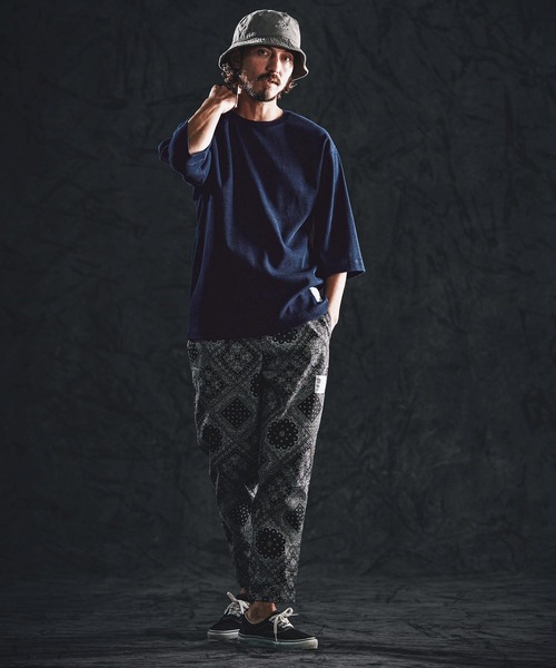 wjk reluxe（ダブルジェーケーリラックス）の「mt10161-indigo waffle SS cut sew カットソー(WR26S-05)（Tシャツ/カットソー・メンズ・ワンウォッシュ/インディゴブルー/ライトインディゴブルー・L/M/S）」の19枚目の写真