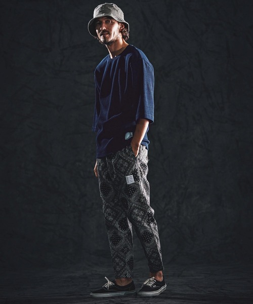 wjk reluxe（ダブルジェーケーリラックス）の「mt10161-indigo waffle SS cut sew カットソー(WR26S-05)（Tシャツ/カットソー・メンズ・ワンウォッシュ/インディゴブルー/ライトインディゴブルー・L/M/S）」の21枚目の写真