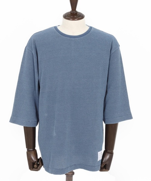 wjk reluxe（ダブルジェーケーリラックス）の「mt10161-indigo waffle SS cut sew カットソー(WR26S-05)（Tシャツ/カットソー・メンズ・ワンウォッシュ/インディゴブルー/ライトインディゴブルー・L/M/S）」の22枚目の写真