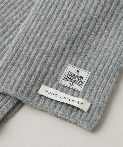 NANO universe（ナノユニバース）の「HAMILTON 10ANNIVERSARY WOOL ニットマフラー（マフラー・メンズ・ライトグレー/キャメル/レッド/チャコール・FREE）」の5枚目の写真