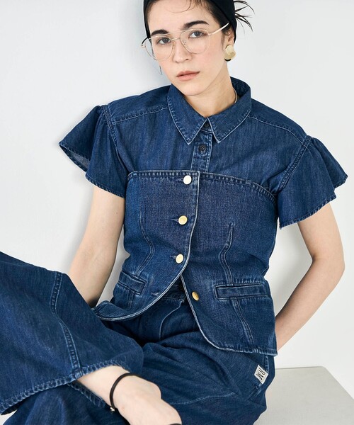 Rie Miller（リエミラー）の「【RM denim】2WAYデニムビスチェ（キャミソール・レディース・インディゴブルー・FREE）」の21枚目の写真