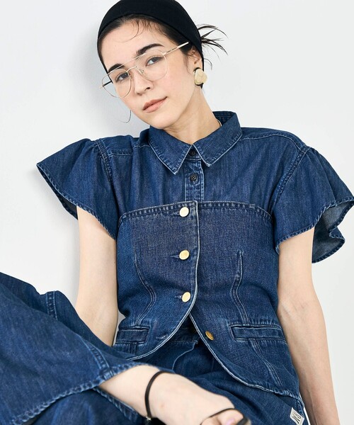 Rie Miller（リエミラー）の「【RM denim】2WAYデニムビスチェ（キャミソール・レディース・インディゴブルー・FREE）」の22枚目の写真