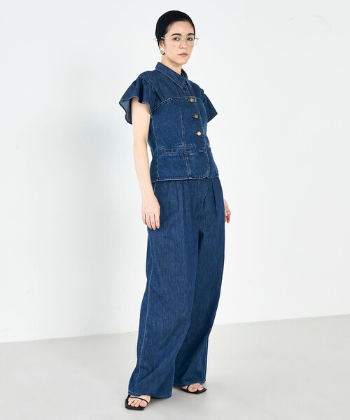 CHANELデニム ビスチェ キャミソール ボタン CHANEL - CHANEL(シャネル) キャミソール サイズ40 M レディース美品