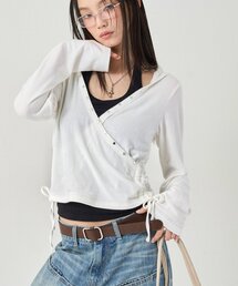 WHO'S WHO gallery | STUDS RIB WRAP HOODIE(パーカー)