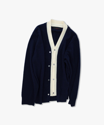ANYTIME LOREAK（エニタイムロレーク）の「AZA V-NECK CARDIGAN - NAVY（カーディガン/ボレロ）」
