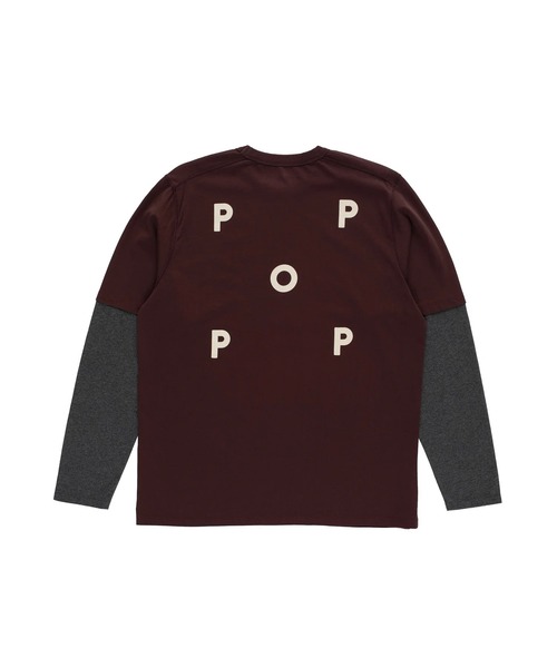 POP TRADING COMPANY（ポップトレーディングカンパニー）の「Pop Trading Company/ポップトレーディングカンパニー ロングスリーブTシャツ LOGO SLEEVE T-SHIRT（Tシャツ/カットソー・メンズ・チャコール・M/L）」の4枚目の写真