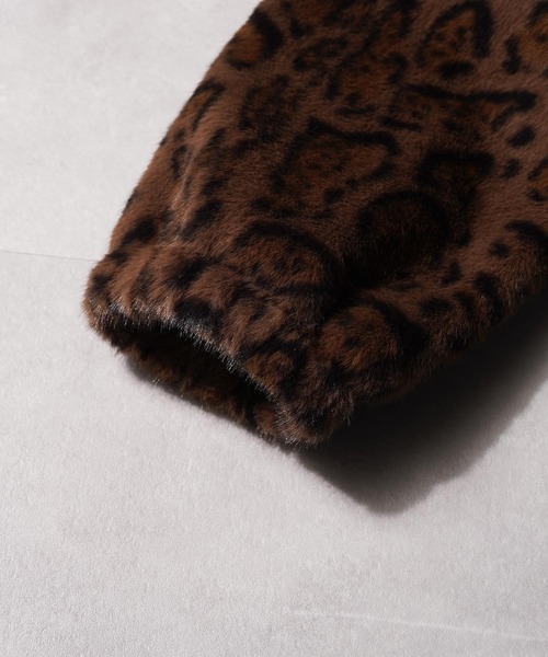 GLARE(グレア)の「【GLARE】レオパード クロップド ファーブルゾン / Leopard Cropped Fur Blouson(ブルゾン・メンズ・グレー/ブラウン・M/L)」の18枚目の写真