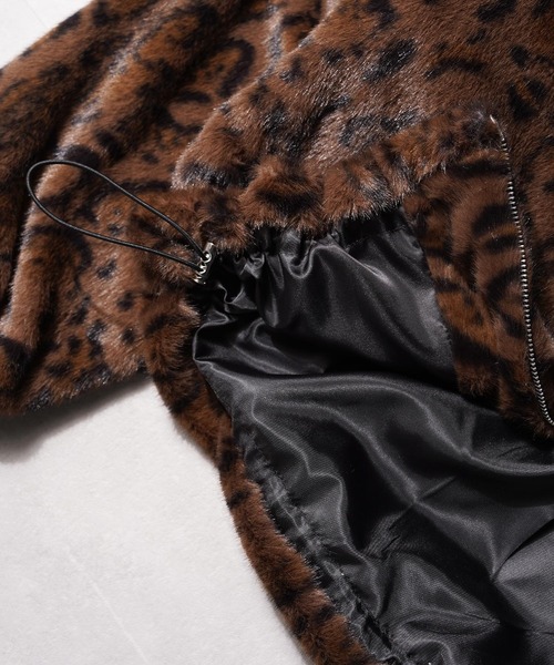 GLARE(グレア)の「【GLARE】レオパード クロップド ファーブルゾン / Leopard Cropped Fur Blouson(ブルゾン・メンズ・グレー/ブラウン・M/L)」の19枚目の写真