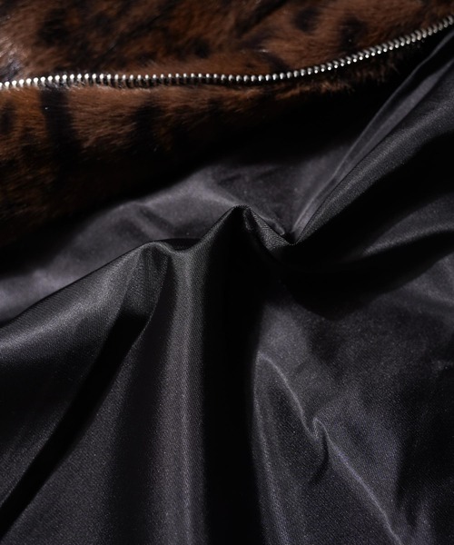 GLARE(グレア)の「【GLARE】レオパード クロップド ファーブルゾン / Leopard Cropped Fur Blouson(ブルゾン・メンズ・グレー/ブラウン・M/L)」の21枚目の写真