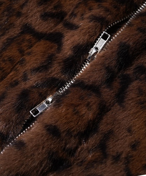 GLARE(グレア)の「【GLARE】レオパード クロップド ファーブルゾン / Leopard Cropped Fur Blouson(ブルゾン・メンズ・グレー/ブラウン・M/L)」の16枚目の写真