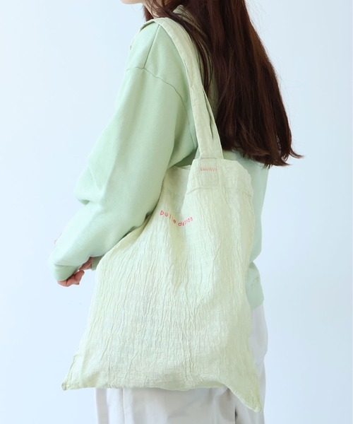 bulle de savon（ビュルデサボン）の「ロゴ トートバック（トートバッグ・レディース・ライム/ピンク/ブルー・FREE）」の2枚目の写真