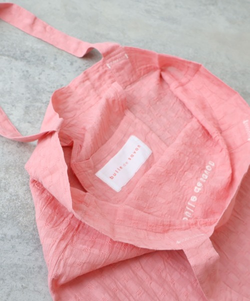 bulle de savon（ビュルデサボン）の「ロゴ トートバック（トートバッグ・レディース・ライム/ピンク/ブルー・FREE）」の7枚目の写真