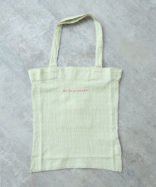 bulle de savon（ビュルデサボン）の「ロゴ トートバック（トートバッグ・レディース・ライム/ピンク/ブルー・FREE）」の15枚目の写真