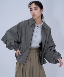 HARE | スリーブフリルステンブルゾン(HARE)(ブルゾン)