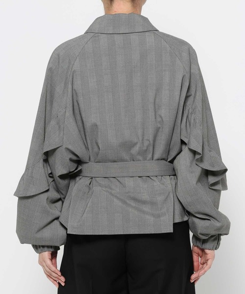 HARE(ハレ)の「スリーブフリルステンブルゾン(HARE)(ブルゾン・レディース・ブラック/チェック・FREE)」の20枚目の写真