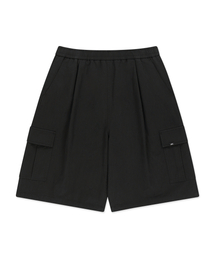 WIDE CARGO SHORTS black