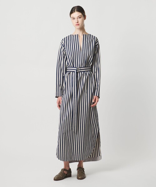 LOEFF（ロエフ）の「＜LOEFF＞ストライプ Vネック ドレス（ワンピース・レディース・ネイビー/ケリーグリーン・1/0）」の10枚目の写真