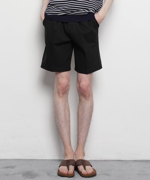 THE-ABON(エイボン)の「メンベーシックコットンスパンバンディング綿ショートパンツブラック(その他パンツ・メンズ・ブラック・M/L/2XL/XL/S)」の1枚目の写真