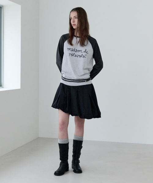 ROLAROLA（ロラロラ）の「UNBALANCE PLEATS BALLOON SKIRT BLACK（スカート・レディース・ブラック・M/S）」の2枚目の写真