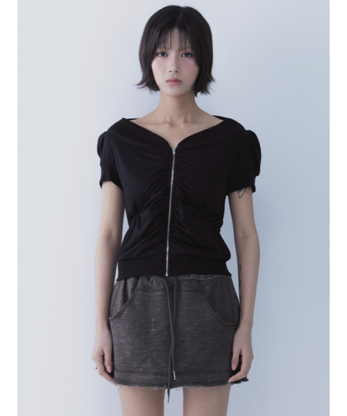 SETSETSET(セットセットセット)の「ORBIT ZIP TOP BLACK(カーディガン/ボレロ・レディース・その他・ONE SIZE)」の8枚目の写真
