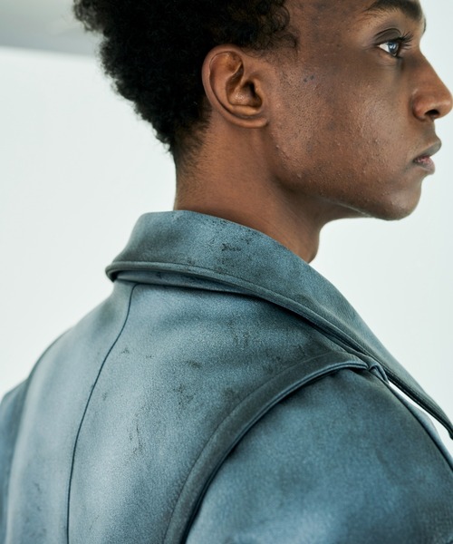 FADED SHORT LENGTH PU-LEATHER JACKET / フェードショート丈PU FADED SHORT LENGTH PU-LEATHER JACKET / フェードショート丈PU