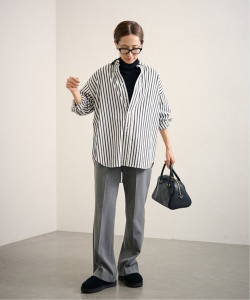 FRAMeWORK(フレームワーク)の「≪WEB限定 / 追加≫コットンストライプレギュラーカラーシャツ(シャツ/ブラウス・レディース・ホワイト系その他・FREE)」の3枚目の写真