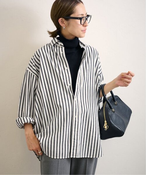 FRAMeWORK(フレームワーク)の「≪WEB限定 / 追加≫コットンストライプレギュラーカラーシャツ(シャツ/ブラウス・レディース・ホワイト系その他・FREE)」の5枚目の写真