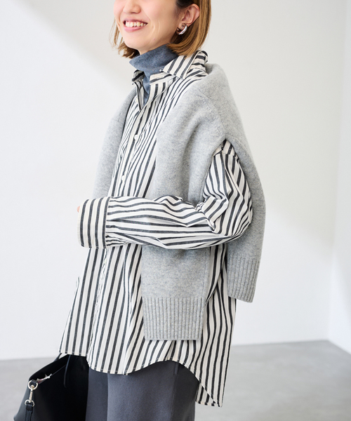 FRAMeWORK(フレームワーク)の「≪WEB限定 / 追加≫コットンストライプレギュラーカラーシャツ(シャツ/ブラウス・レディース・ホワイト系その他・FREE)」の13枚目の写真