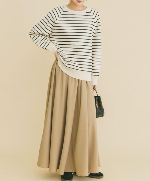 ITEMS URBANRESEARCH（アイテムズ アーバンリサーチ）の「スウェットライクニットスカートセット（ワンピース・レディース・グレー/ミント/ホワイト系その他・FREE）」の4枚目の写真