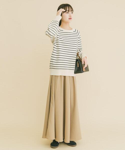 ITEMS URBANRESEARCH（アイテムズ アーバンリサーチ）の「スウェットライクニットスカートセット（ワンピース・レディース・グレー/ミント/ホワイト系その他・FREE）」の5枚目の写真