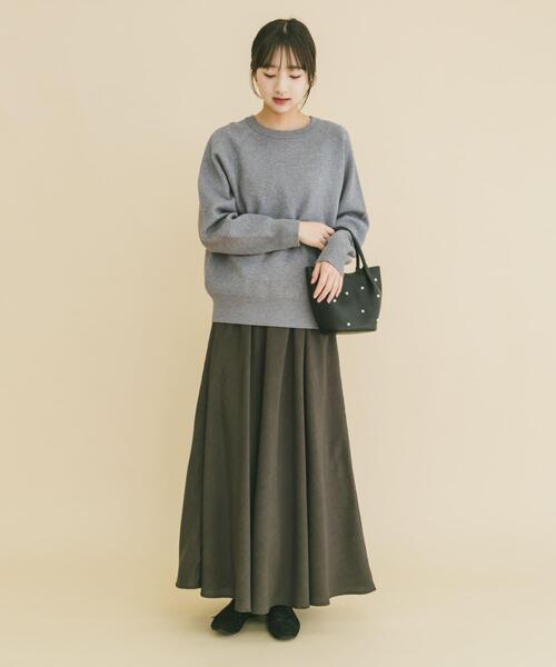 ITEMS URBANRESEARCH（アイテムズ アーバンリサーチ）の「スウェットライクニットスカートセット（ワンピース・レディース・グレー/ミント/ホワイト系その他・FREE）」の12枚目の写真