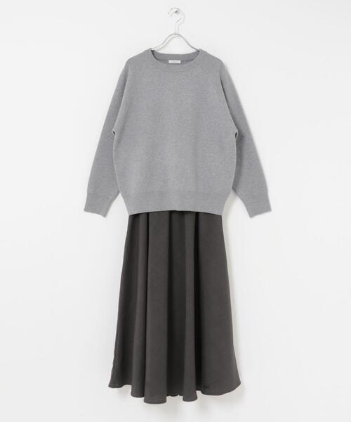 ITEMS URBANRESEARCH（アイテムズ アーバンリサーチ）の「スウェットライクニットスカートセット（ワンピース・レディース・グレー/ミント/ホワイト系その他・FREE）」の14枚目の写真