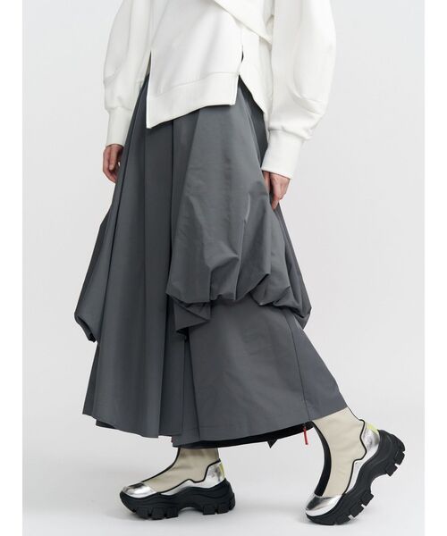 UN3D.（アンスリード）の「ASYMME LAYERED BALLOON PT / アシメレイヤードバルーンパンツ（その他パンツ・レディース・グレー/カーキ/ブラック・40/38/36）」の9枚目の写真