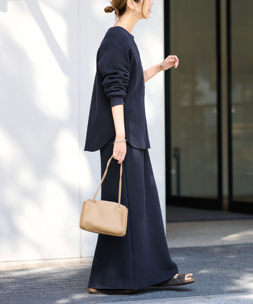 FRAMeWORK(フレームワーク)の「ワッフルロンT(Tシャツ/カットソー・レディース・ピンク/ライトグレー/ネイビー・FREE)」の7枚目の写真