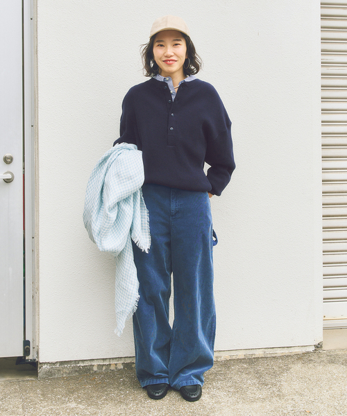 FRAMeWORK(フレームワーク)の「ワッフルロンT(Tシャツ/カットソー・レディース・ピンク/ライトグレー/ネイビー・FREE)」の13枚目の写真