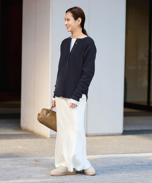 FRAMeWORK(フレームワーク)の「ワッフルロンT(Tシャツ/カットソー・レディース・ピンク/ライトグレー/ネイビー・FREE)」の16枚目の写真