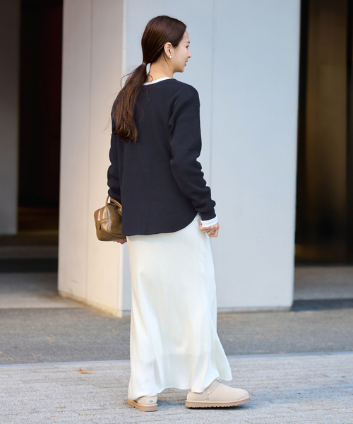 FRAMeWORK(フレームワーク)の「ワッフルロンT(Tシャツ/カットソー・レディース・ピンク/ライトグレー/ネイビー・FREE)」の17枚目の写真