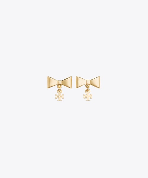 TORY BURCH(トリーバーチ)の「キュリオシティ ボウ ピアス(ピアス(両耳用)・レディース・シルバー/ゴールド・ONE SIZE)」の2枚目の写真