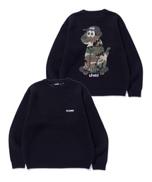 XLARGE | ONE CHU CREWNECK KNIT SWEATER(ニット/セーター)